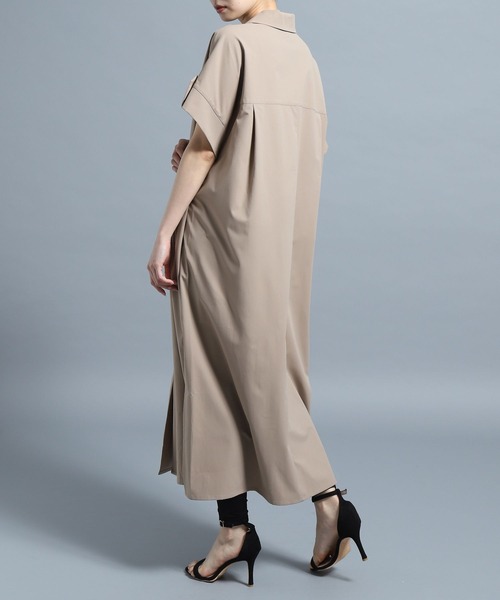 HEREIAM(ヘレイアム)の「【HEREIAM】撥水/ルーズフィットドレス(ワンピース・レディース・ブラック/ベージュ・SMALL/MEDIUM)」の3枚目の写真