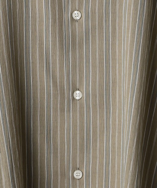 SHIPS（シップス）の「*SHIPS: 楊柳 ストライプ リラックスフィット ショートスリーブ シャツ（シャツ/ブラウス・メンズ・ベージュ/ネイビー/グレー・SMALL/MEDIUM/LARGE）」の10枚目の写真