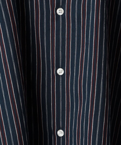 SHIPS（シップス）の「*SHIPS: 楊柳 ストライプ リラックスフィット ショートスリーブ シャツ（シャツ/ブラウス・メンズ・ベージュ/ネイビー/グレー・SMALL/MEDIUM/LARGE）」の5枚目の写真