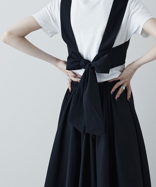 リネンタッチバックリボンビスチェ（ベスト）｜etoll.（エトル）の  