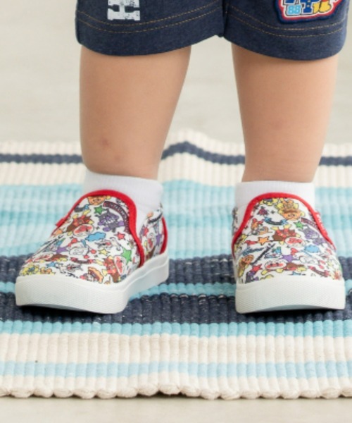ANPANMAN KIDS COLLECTION（アンパンマンキッズコレクション）の「落書き総柄スリッポン（スリッポン・キッズ・オフホワイト/ピンク・15cm/16cm/17cm/14cm）」の5枚目の写真