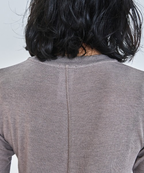 Sov.（ソブ）の「リヨセルカシミヤトップス（Tシャツ/カットソー・レディース・ホワイト/ブラック/グレイッシュベージュ・36/38）」の8枚目の写真