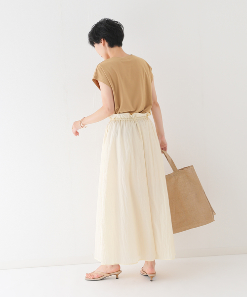 B.C STOCK(ベーセーストック)の「ロゴフレンチTEEシャツ(Tシャツ/カットソー・レディース・ベージュ/ブラウン/グレー・FREE)」の9枚目の写真