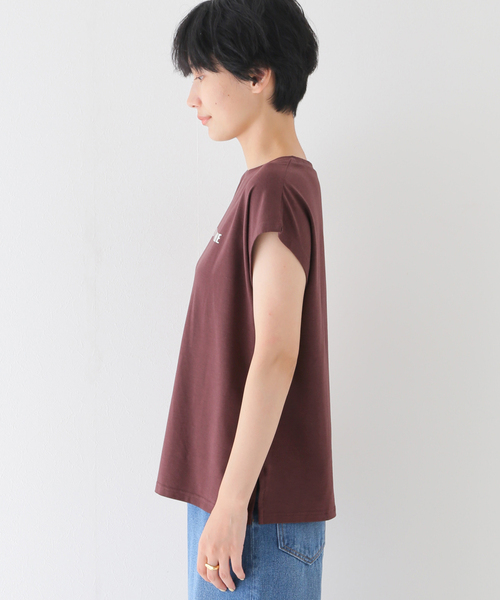 B.C STOCK(ベーセーストック)の「ロゴフレンチTEEシャツ(Tシャツ/カットソー・レディース・ベージュ/ブラウン/グレー・FREE)」の11枚目の写真