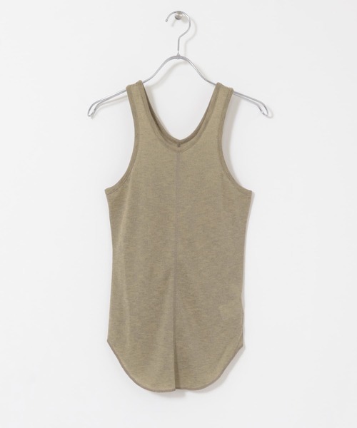 KBF(ケイビーエフ)の「リネンライクタンクトップ(タンクトップ・レディース・オフホワイト/ベージュ/チャコールグレー・ONE)」の3枚目の写真