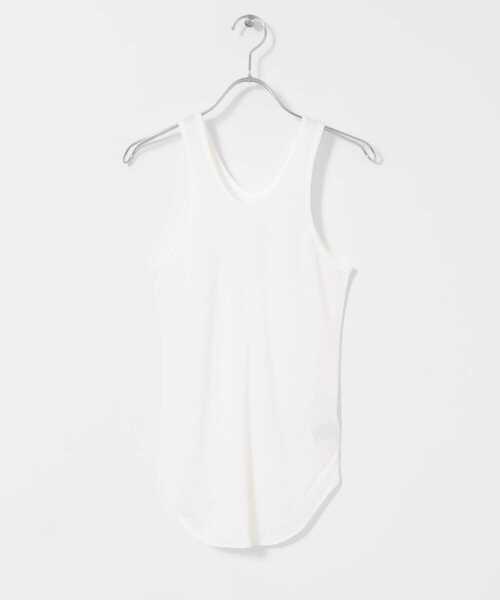 KBF(ケイビーエフ)の「リネンライクタンクトップ(タンクトップ・レディース・オフホワイト/ベージュ/チャコールグレー・ONE)」の8枚目の写真