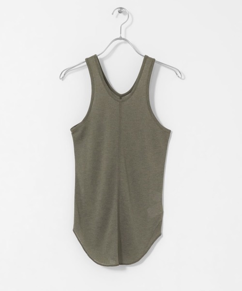 KBF(ケイビーエフ)の「リネンライクタンクトップ(タンクトップ・レディース・オフホワイト/ベージュ/チャコールグレー・ONE)」の4枚目の写真