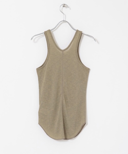 KBF(ケイビーエフ)の「リネンライクタンクトップ(タンクトップ・レディース・オフホワイト/ベージュ/チャコールグレー・ONE)」の7枚目の写真