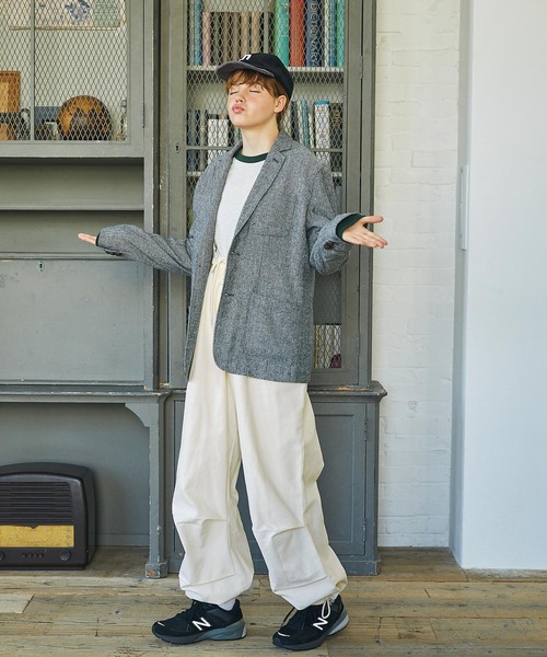 MONO-MART LADY'S(モノマートレディース)の「2WAYミリタリーサスペンダー付きワイドスノーパンツ(サロペット/オーバーオール・レディース・ブラック/カーキ/アイボリー・M/L)」の13枚目の写真