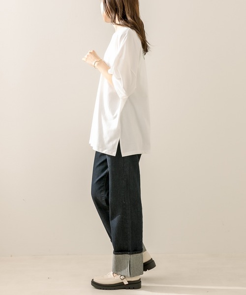 OLIVE des OLIVE(オリーブデオリーブ)の「花アソートビックTシャツ(Tシャツ/カットソー・レディース・ブラック/オフホワイト/ピンク/アイボリー・FREE)」の6枚目の写真