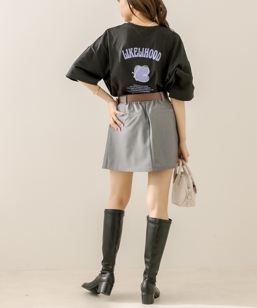 OLIVE des OLIVE(オリーブデオリーブ)の「花アソートビックTシャツ(Tシャツ/カットソー・レディース・ブラック/オフホワイト/ピンク/アイボリー・FREE)」の20枚目の写真