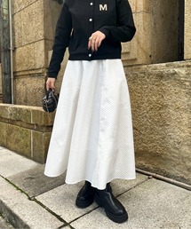 キルティングジャガードフレアスカート