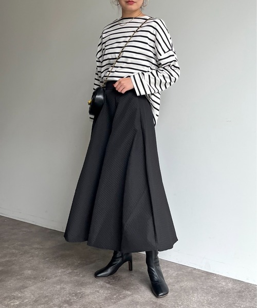 prose verse（プロズヴェール）の「キルティングジャガードフレアスカート（スカート・レディース・ホワイト系その他/ブラック/ホワイト・MEDIUM）」の15枚目の写真