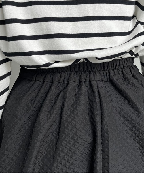 prose verse（プロズヴェール）の「キルティングジャガードフレアスカート（スカート・レディース・ホワイト系その他/ブラック/ホワイト・MEDIUM）」の20枚目の写真