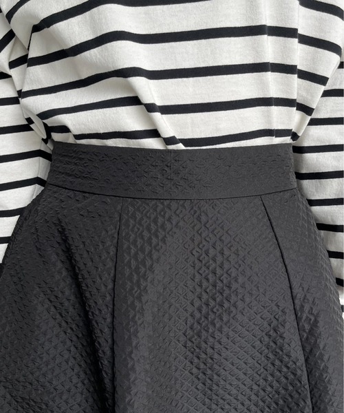 prose verse（プロズヴェール）の「キルティングジャガードフレアスカート（スカート・レディース・ホワイト系その他/ブラック/ホワイト・MEDIUM）」の21枚目の写真