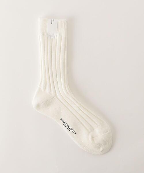 BEAUTY&YOUTH UNITED ARROWS(ビューティーアンドユースユナイテッドアローズ)の「リブ ソックス(ソックス/靴下・レディース・ピンク/ケリー/ホワイト・FREE)」の2枚目の写真