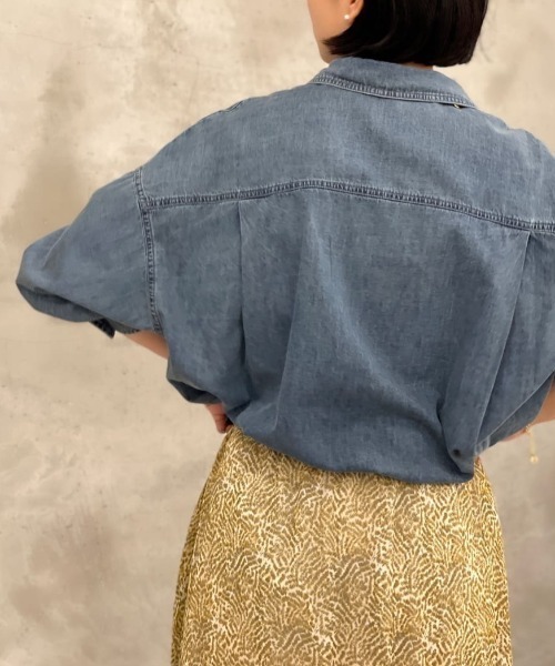 BEARDSLEY（ビアズリー）の「《FRIPIER/フリピエ》サイドスリットシャツ/デニム（シャツ/ブラウス・レディース・インディゴブルー・FREE）」の10枚目の写真