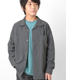 リップ・オープンカラー長袖シャツ【セットアップ対応】