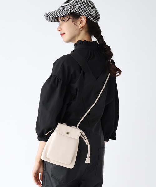 OPAQUE.CLIP（オペークドットクリップ）の「◆フラップポケットミニポシェット（ショルダーバッグ・レディース・ブラック/ダークグリーン/オフホワイト/ベビーピンク・00）」の2枚目の写真