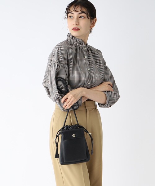 OPAQUE.CLIP（オペークドットクリップ）の「◆フラップポケットミニポシェット（ショルダーバッグ・レディース・ブラック/ダークグリーン/オフホワイト/ベビーピンク・00）」の3枚目の写真