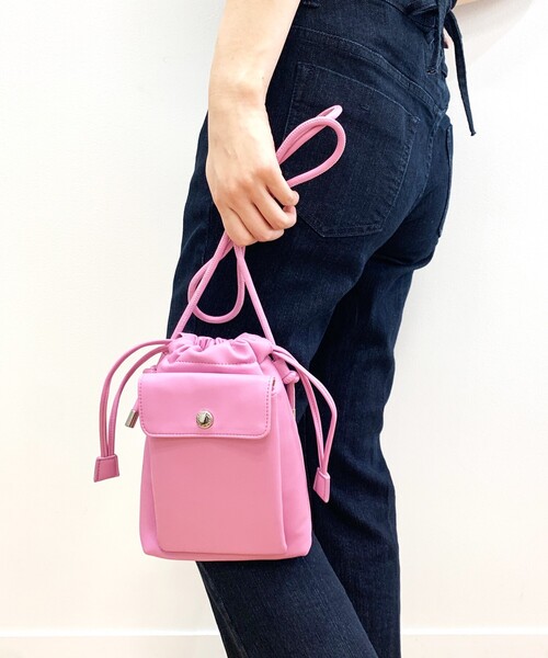 OPAQUE.CLIP（オペークドットクリップ）の「◆フラップポケットミニポシェット（ショルダーバッグ・レディース・ブラック/ダークグリーン/オフホワイト/ベビーピンク・00）」の5枚目の写真