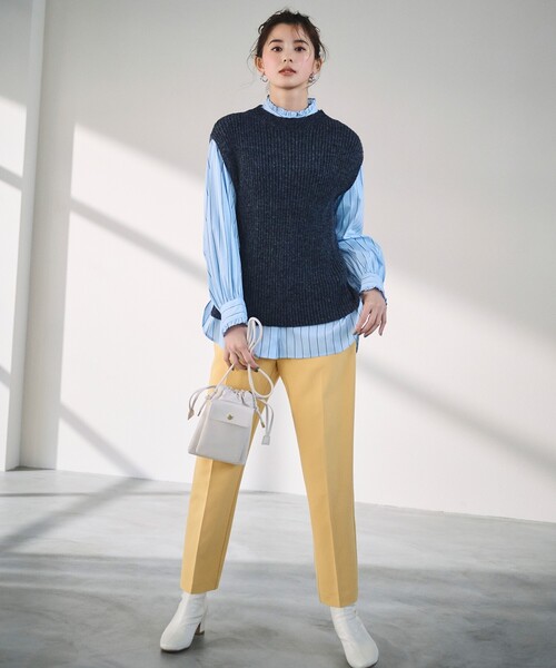 OPAQUE.CLIP（オペークドットクリップ）の「◆フラップポケットミニポシェット（ショルダーバッグ・レディース・ブラック/ダークグリーン/オフホワイト/ベビーピンク・00）」の7枚目の写真