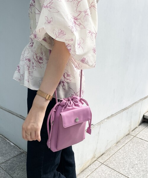 OPAQUE.CLIP（オペークドットクリップ）の「◆フラップポケットミニポシェット（ショルダーバッグ・レディース・ブラック/ダークグリーン/オフホワイト/ベビーピンク・00）」の9枚目の写真