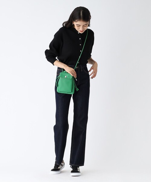 OPAQUE.CLIP（オペークドットクリップ）の「◆フラップポケットミニポシェット（ショルダーバッグ・レディース・ブラック/ダークグリーン/オフホワイト/ベビーピンク・00）」の13枚目の写真