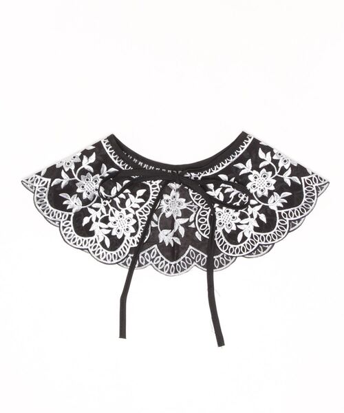 emesuelee（エメスーリー）の「バリエーションレース付け襟 刺しゅう シースルー 春夏（付け襟・レディース・ホワイト系2/ホワイト系1/ブラック系4/ブラック系3/ホワイト系3/ホワイト/ホワイト系4/ブラック/ブラック系1/ホワイト系5/ブラック系2/ホワイト系7/ブラック系5/ブラック系6/ホワイト系6/ホワイト系9/イエロー/ホワイト系8/ブラック系7・フリー）」の15枚目の写真