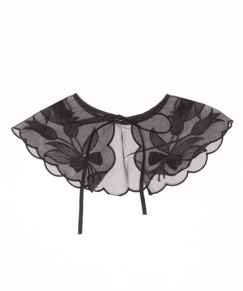 emesuelee（エメスーリー）の「バリエーションレース付け襟 刺しゅう シースルー 春夏（付け襟・レディース・ホワイト系2/ホワイト系1/ブラック系4/ブラック系3/ホワイト系3/ホワイト/ホワイト系4/ブラック/ブラック系1/ホワイト系5/ブラック系2/ホワイト系7/ブラック系5/ブラック系6/ホワイト系6/ホワイト系9/イエロー/ホワイト系8/ブラック系7・フリー）」の12枚目の写真