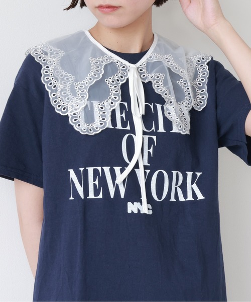 emesuelee（エメスーリー）の「バリエーションレース付け襟 刺しゅう シースルー 春夏（付け襟・レディース・ホワイト系2/ホワイト系1/ブラック系4/ブラック系3/ホワイト系3/ホワイト/ホワイト系4/ブラック/ブラック系1/ホワイト系5/ブラック系2/ホワイト系7/ブラック系5/ブラック系6/ホワイト系6/ホワイト系9/イエロー/ホワイト系8/ブラック系7・フリー）」の5枚目の写真