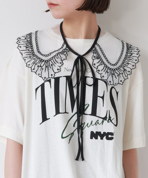 emesuelee（エメスーリー）の「バリエーションレース付け襟 刺しゅう シースルー 春夏（付け襟・レディース・ホワイト系2/ホワイト系1/ブラック系4/ブラック系3/ホワイト系3/ホワイト/ホワイト系4/ブラック/ブラック系1/ホワイト系5/ブラック系2/ホワイト系7/ブラック系5/ブラック系6/ホワイト系6/ホワイト系9/イエロー/ホワイト系8/ブラック系7・フリー）」の16枚目の写真