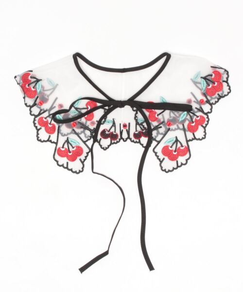 emesuelee（エメスーリー）の「バリエーションレース付け襟 刺しゅう シースルー 春夏（付け襟・レディース・ホワイト系2/ホワイト系1/ブラック系4/ブラック系3/ホワイト系3/ホワイト/ホワイト系4/ブラック/ブラック系1/ホワイト系5/ブラック系2/ホワイト系7/ブラック系5/ブラック系6/ホワイト系6/ホワイト系9/イエロー/ホワイト系8/ブラック系7・フリー）」の17枚目の写真