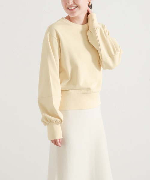 LEPSIM(レプシィム)の「【FOR I SERIES】ショートデザインカットソー 158117(Tシャツ/カットソー・レディース・グレー/ブルー/アイボリー・SMALL)」の1枚目の写真