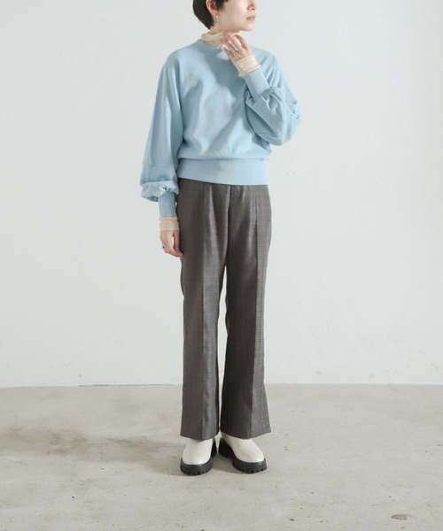 LEPSIM(レプシィム)の「【FOR I SERIES】ショートデザインカットソー 158117(Tシャツ/カットソー・レディース・グレー/ブルー/アイボリー・SMALL)」の11枚目の写真