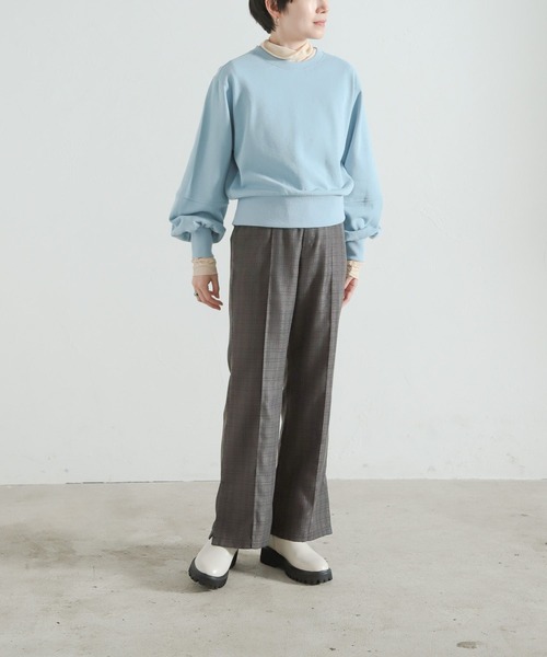 LEPSIM(レプシィム)の「【FOR I SERIES】ショートデザインカットソー 158117(Tシャツ/カットソー・レディース・グレー/ブルー/アイボリー・SMALL)」の12枚目の写真