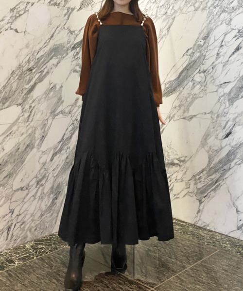 EIMY ISTOIRE(エイミーイストワール)の「ボートネックカラーニット(ニット/セーター・レディース・ホワイト/ピンク/ブラック/グリーン/ブラウン/ライム・FREE)」の16枚目の写真