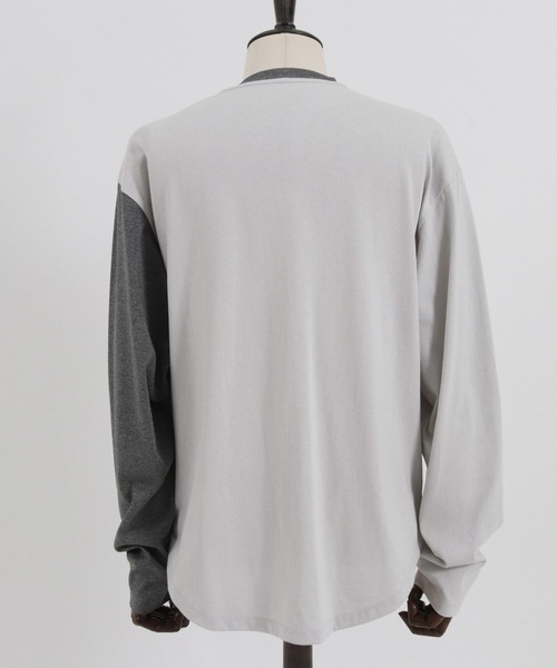FACTOTUM（ファクトタム）の「mlt3971- One Arm Color Scheme Baseball Type Long-sleeve T-Shirt カットソー（Tシャツ/カットソー・メンズ・ホワイト/グレー系その他/ナチュラル・46/48/44）」の19枚目の写真