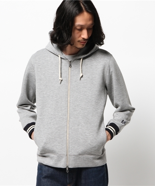 417 EDIFICE(フォーワンセブンエディフィス)の「◇MARK MCNAIRY スポンジボンディングZIPパーカー(パーカー・メンズ・チャコールグレー/ネイビー・SMALL/MEDIUM/LARGE)」の2枚目の写真