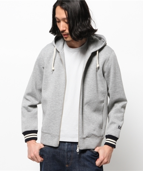 417 EDIFICE(フォーワンセブンエディフィス)の「◇MARK MCNAIRY スポンジボンディングZIPパーカー(パーカー・メンズ・チャコールグレー/ネイビー・SMALL/MEDIUM/LARGE)」の6枚目の写真