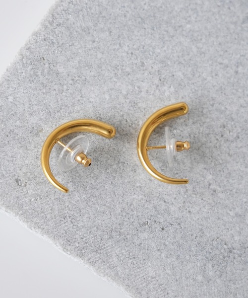 IAMUSE(アイアミューズ)の「金属アレルギー対応 オープンフープイヤーカフピアス S0818【IAMUSE】(ピアス(両耳用)・レディース・シルバー/ゴールド・FREE)」の1枚目の写真