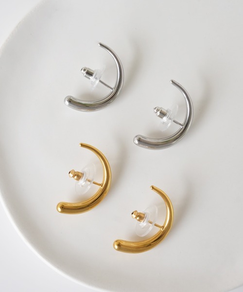 IAMUSE(アイアミューズ)の「金属アレルギー対応 オープンフープイヤーカフピアス S0818【IAMUSE】(ピアス(両耳用)・レディース・シルバー/ゴールド・FREE)」の11枚目の写真