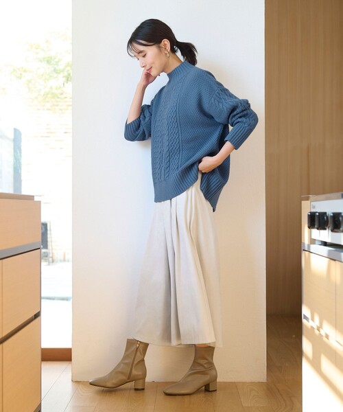 ANY(エニィ)の「【ウエストゴム】サンディングピーチ スカーチョ(その他パンツ・レディース・ネイビー系/ベージュ系/ライトグリーン系/スモーキーグリーン系・4)」の5枚目の写真