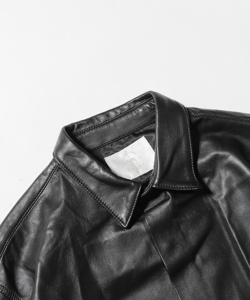 ROOPTOKYO（ループトウキョウ）の「LEATHER SHIRT レザーシャツ（ライダースジャケット・メンズ・ブラック・2/3）」の4枚目の写真