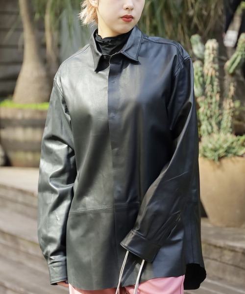 ROOPTOKYO（ループトウキョウ）の「LEATHER SHIRT レザーシャツ（ライダースジャケット・メンズ・ブラック・2/3）」の11枚目の写真