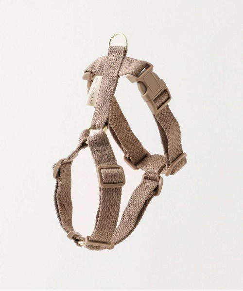 moncheri（モンシェリ）の「コットンライクハーネス（リード/ハーネス/首輪・レディース・モカ/ベージュ/アイボリー・S/M）」の2枚目の写真