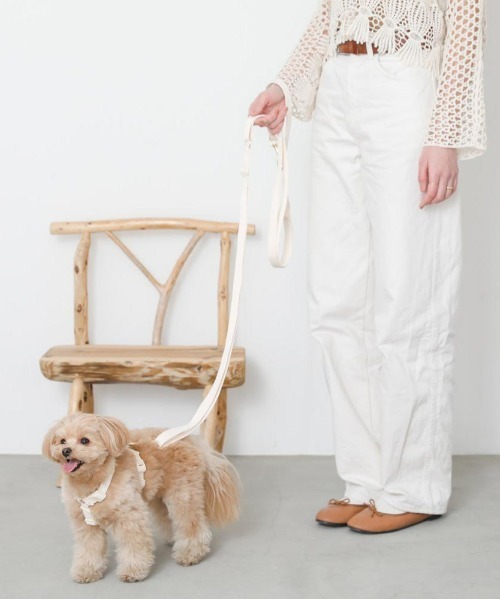 moncheri（モンシェリ）の「コットンライクハーネス（リード/ハーネス/首輪・レディース・モカ/ベージュ/アイボリー・S/M）」の10枚目の写真