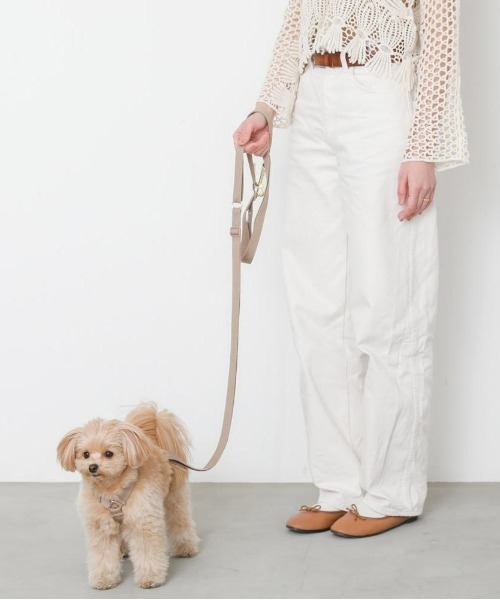 moncheri（モンシェリ）の「コットンライクハーネス（リード/ハーネス/首輪・レディース・モカ/ベージュ/アイボリー・S/M）」の12枚目の写真
