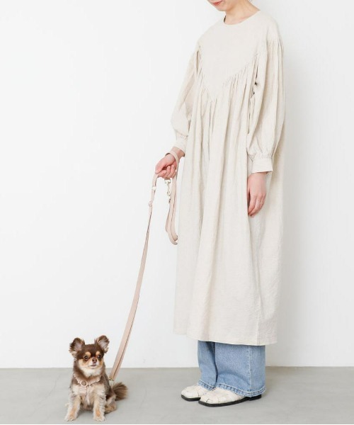 moncheri（モンシェリ）の「コットンライクハーネス（リード/ハーネス/首輪・レディース・モカ/ベージュ/アイボリー・S/M）」の13枚目の写真