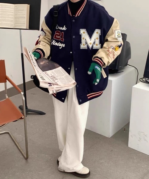 MGV(エムジーヴィー)の「ビックシルエットスタジャン(スタジャン・メンズ・ネイビー/レッド/グリーン・MEDIUM/LARGE/X-LARGE)」の1枚目の写真